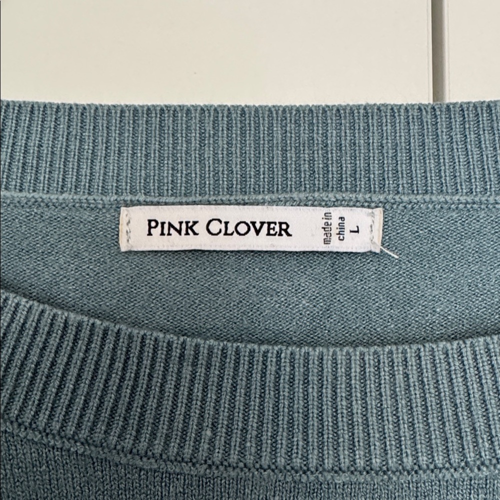 Pink Clover Teal Knit Sweater - Picture 7 of 11
